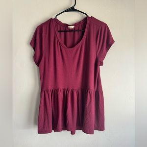 Burgundy MOSSIMO BLOUSE